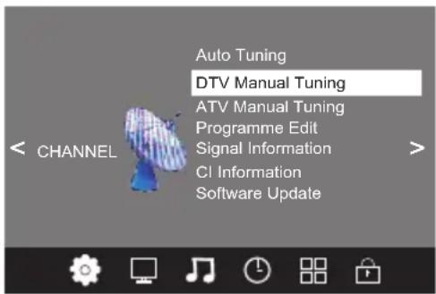 CHANGHONG LED32D2080T2 - DTV Manual Tuning (DVB-T) - 1