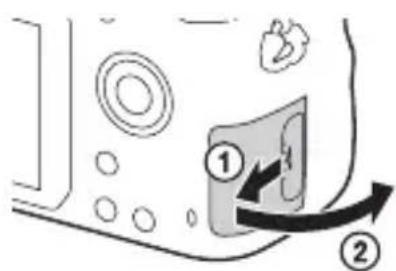 SONY Alpha ILCA68K - Einsetzen des Akkus/einer Speicherkarte (getrennt erhältlich) - 4