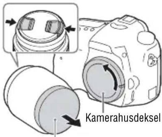 SONY Alpha ILCA68K - Ta dekselet av kameraet og emballasjedekselet av baksiden av objektivet. - 1