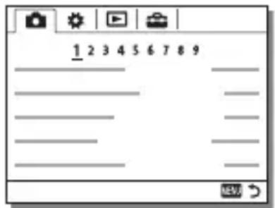 SONY Alpha ILCA68K - Funksjoner som kan velges med MENUknappen - 1