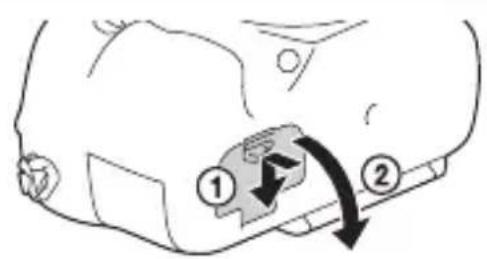 SONY Alpha ILCA68K - Inserir a bateria/cartão de memória (vendido separatamente) - 1