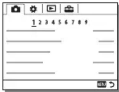 SONY Alpha ILCA68K - Functions that can be selected using the MENU button - 1