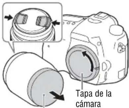 SONY Alpha ILCA68K - Quite la tapa de la casa de la casa y la tapa de proteccion de la parte trasera del objetivo. - 1