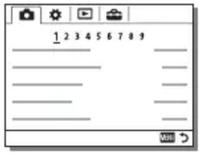 SONY Alpha ILCA68K - Funções que podem ser selecionadas usingo botão MENU - 1