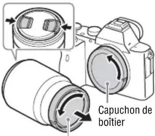 SONY Alpha ILCE7M2K - Retirez le capuchon de boîtier de l'appareil et le capuchon d'objectif arrière de l'arrière de l'objectif. - 1