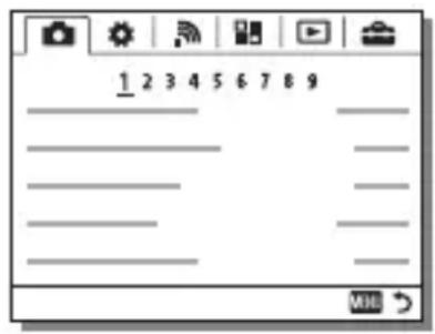 SONY Alpha ILCE7M2K - Functions that can be selected using the MENU button - 1