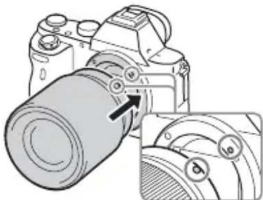 SONY Alpha ILCE7M2K - Mount the lens by aligning the white index marks (mounting indexes) on the lens and camera. - 1