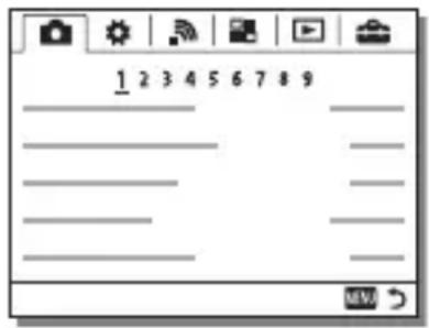 SONY Alpha ILCE7M2K - Funktionen, die mit der Taste MENU ausgewählt werden können - 1