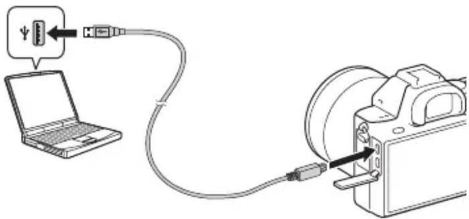 SONY Alpha ILCE7M2K - Opladen door aansluiting op een computer - 1