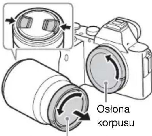 SONY Alpha ILCE7M2K - 1Zdejmij osłone korpusu z aparatu oraz tylną osłone z obiektywu. - 1