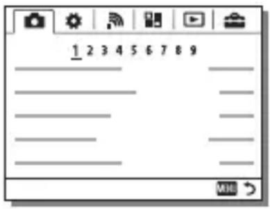 SONY Alpha ILCE7M2K - Selecteer het gewenste instelitem door op ▲/▼/◄/► van het besturingswiel te drukken of door het besturingswiel te draaien, en daarna op ● in het midden van het besturingswiel te drukken. - 1