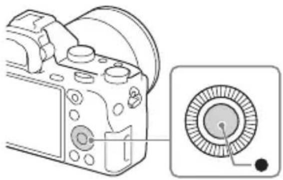 SONY Alpha ILCE7M2K - Vérifiez que [Entrer] est bien sélectionné sur l'écran, puis appuyez sur ● sur la molette de commande. - 1