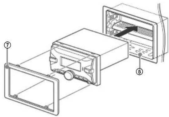 SONY DSXB710D - Mounting the unit with the supplied mounting sleeve - 2