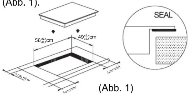 HOOVER HIC642 - Vorgangsweise bei der Installation - 1