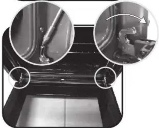 HOOVER HOZ7173IN WI - RIMOZIONE DELLO SPORTELLO DEL FORNO - 2