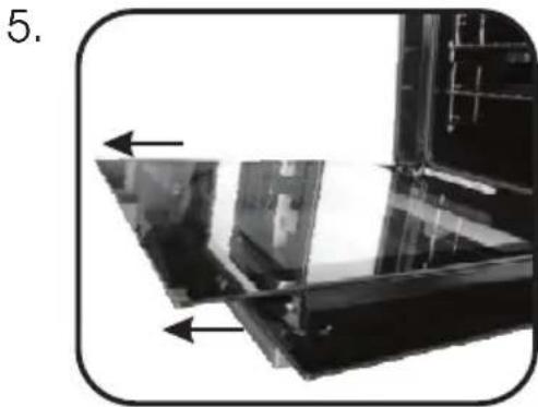 HOOVER HOZ7173WI WFE - ENTFERNEN UND REINIGEN DER GLASTÜR - 2