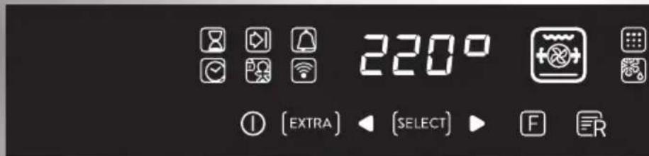 HOOVER HOZ7173WI WFE - Description de l'affichage - 1