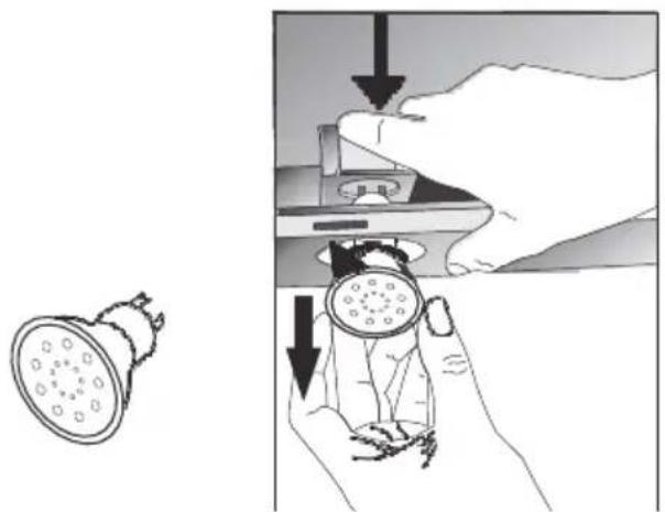 HOOVER HHT63001X - Substituição de lâmpadas de halogénio - 1
