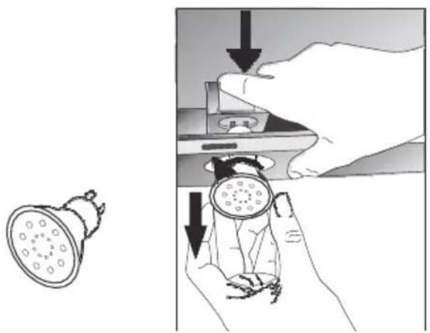 HOOVER HHT63001X - Wymiana żarówki halogenowej - 1