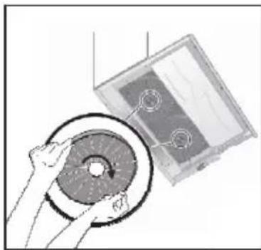 HOOVER HHT63001X - Výměna uhlíkového filtru AF 100 - 1