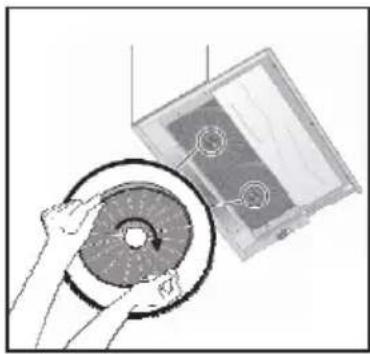 HOOVER HHT63001X - Remplacement du filtre à charbon AF 100 - 1