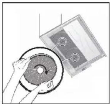 HOOVER HHT63001X - Wymiana filtra węglowego AF 100 - 1