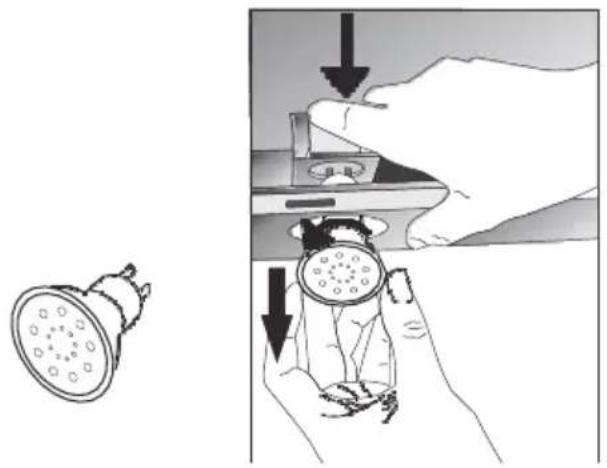 HOOVER HHT63001X - Remplacement de l'ampoule halogène - 1