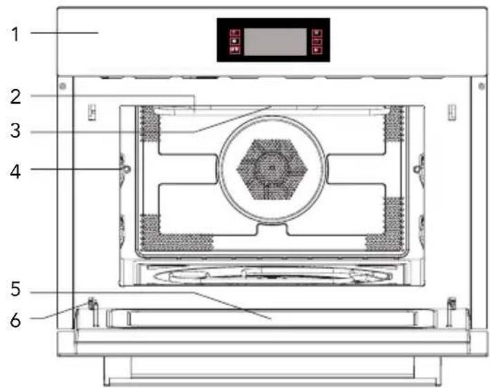 HOOVER HMC 440 TVX - Nomi dei componenti del forno e accessori - 1