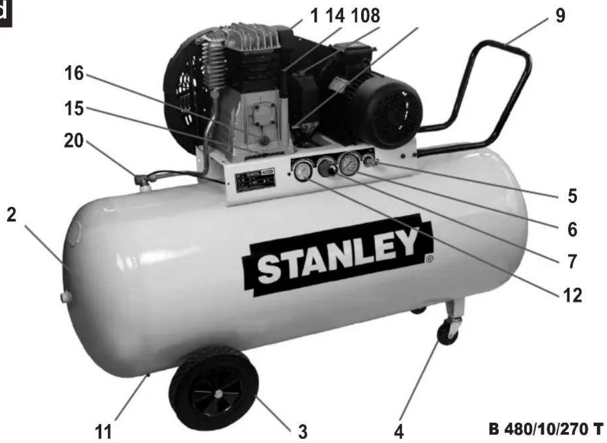 STANLEY B 48010200 T - Belt Driven Compressor - 10