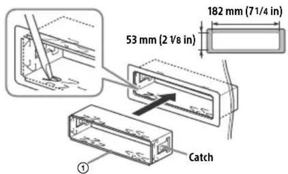 SONY DSXA410BT - Mounting the unit in the dashboard - 1