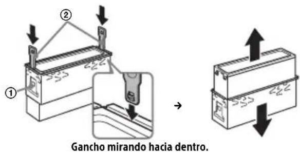 SONY DSXA410BT - Desmontaje de la abrazadora de proteccion y el soporte - 2