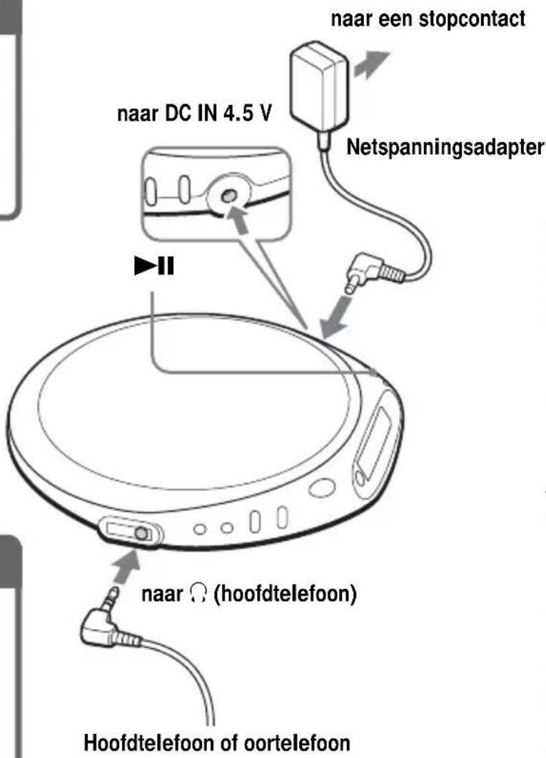 SONY DNE509 - De CD-speler aansluiten. - 1