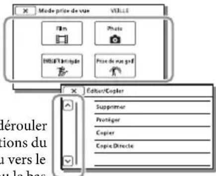 SONY HDRCX400E - Utilisation des menus - 3