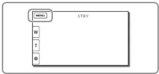 SONY HDRCX400E - Een opnamemedium selecteren (Modellen met intern geheugen) - 1