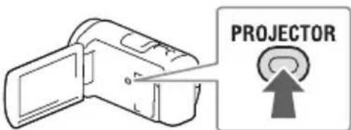 SONY HDRCX400E - Gebruik van de ingebouwde projector (Modellen met een projector) - 2