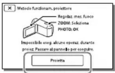 SONY HDRCX400E - Uso del proiettre incorporato (Modelli con proiettre) - 3