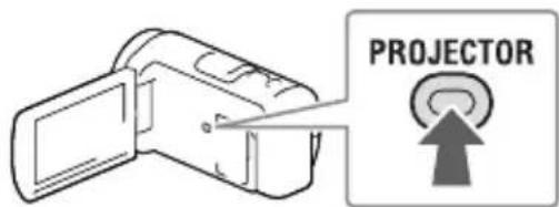 SONY HDRCX400E - Utilização do projector incorporeal (Modelos com um projector) - 1