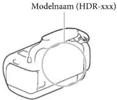 SONY HDRCX400E - De modelnaam van uw camcorder controeren - 1