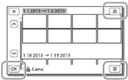 SONY HDRCX400E - Per cancellare contemporaneamente tutti i filmati o tutte le Foto nella data selezionata - 1