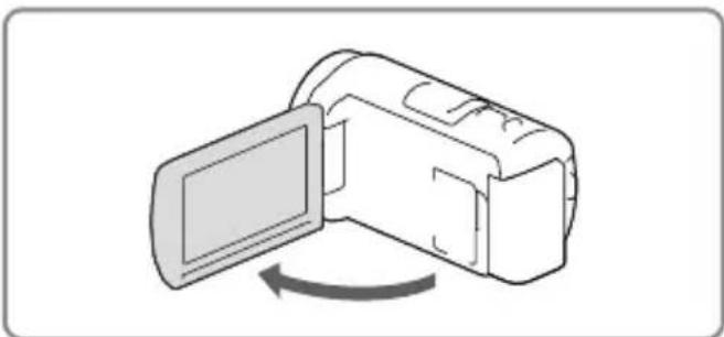 SONY HDRCX400E - Mise sous tension et réglage de la date et de l'heure - 1