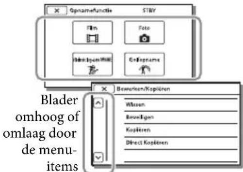 SONY HDRCX400E - Selecteer uw gewenste menu-item. - 1