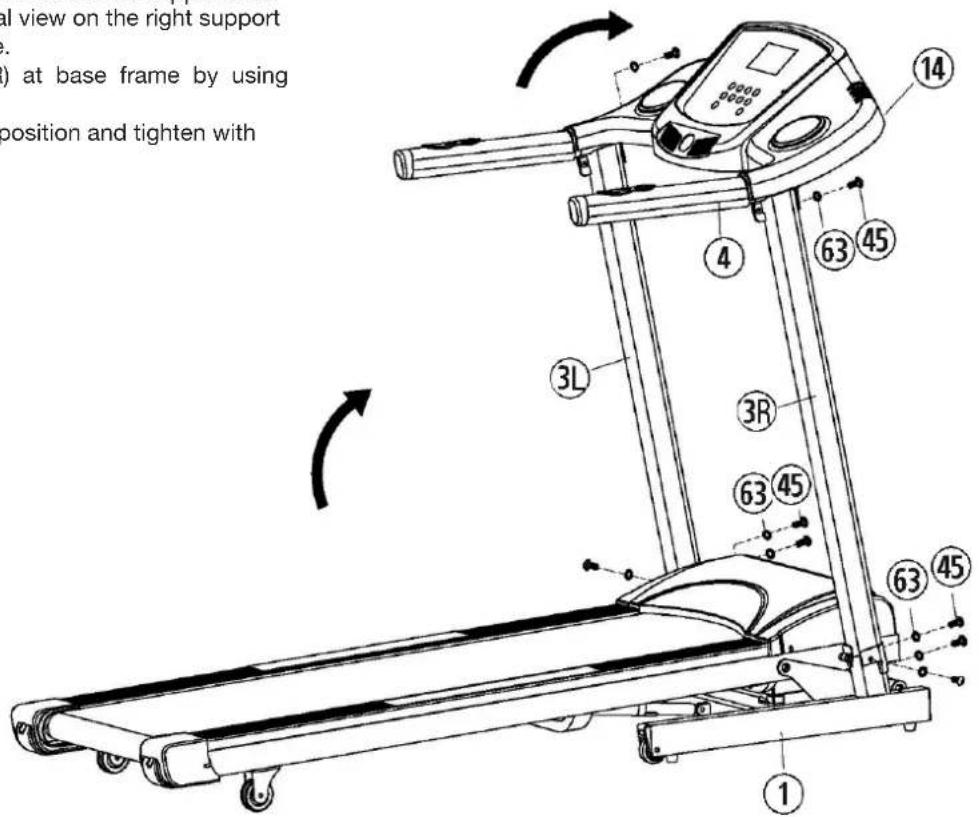 Christopeit TM 550S - Step 2: Assembly of the treadmill - 1