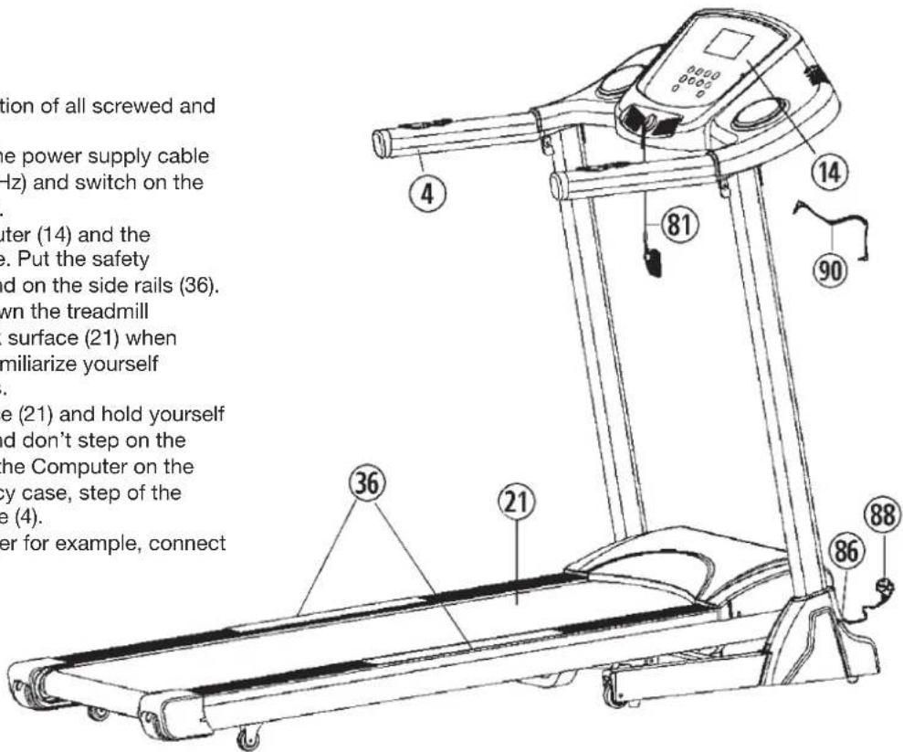 Christopeit TM 550S - Step 4: Checks and How to start - 1