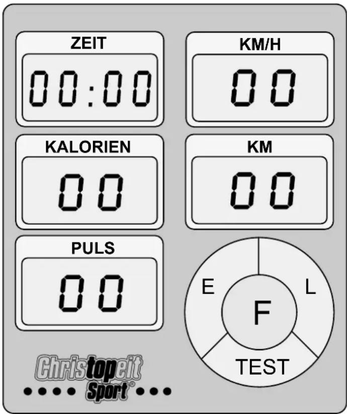 Christopeit LS 3 - 4, Touche „TEST“ : - 1