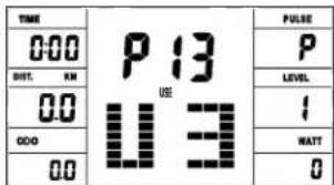 Christopeit CT 3 - RPM (OB/MmH) / SPEED/km/h (CKOPOCTb/kM/uc): - 3