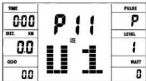 Christopeit CT 3 - RPM (OB/MmH) / SPEED/km/h (CKOPOCTb/kM/uc): - 1