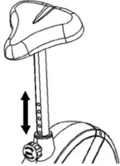 Christopeit BT 4 - Réglage de la position de la selle - 1
