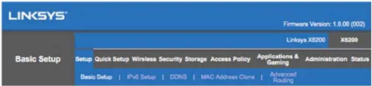 LINKSYS X6200 - Brauseripohise kasutajaliidese kasutamine - 1