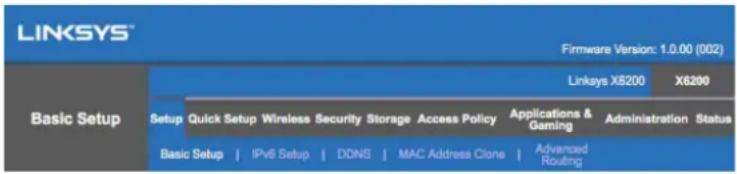 LINKSYS X6200 - Het hulpprogramma in de browser gebruiken - 1