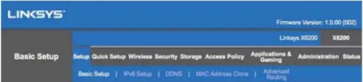 LINKSYS X6200 - Dienstprogramm - 1